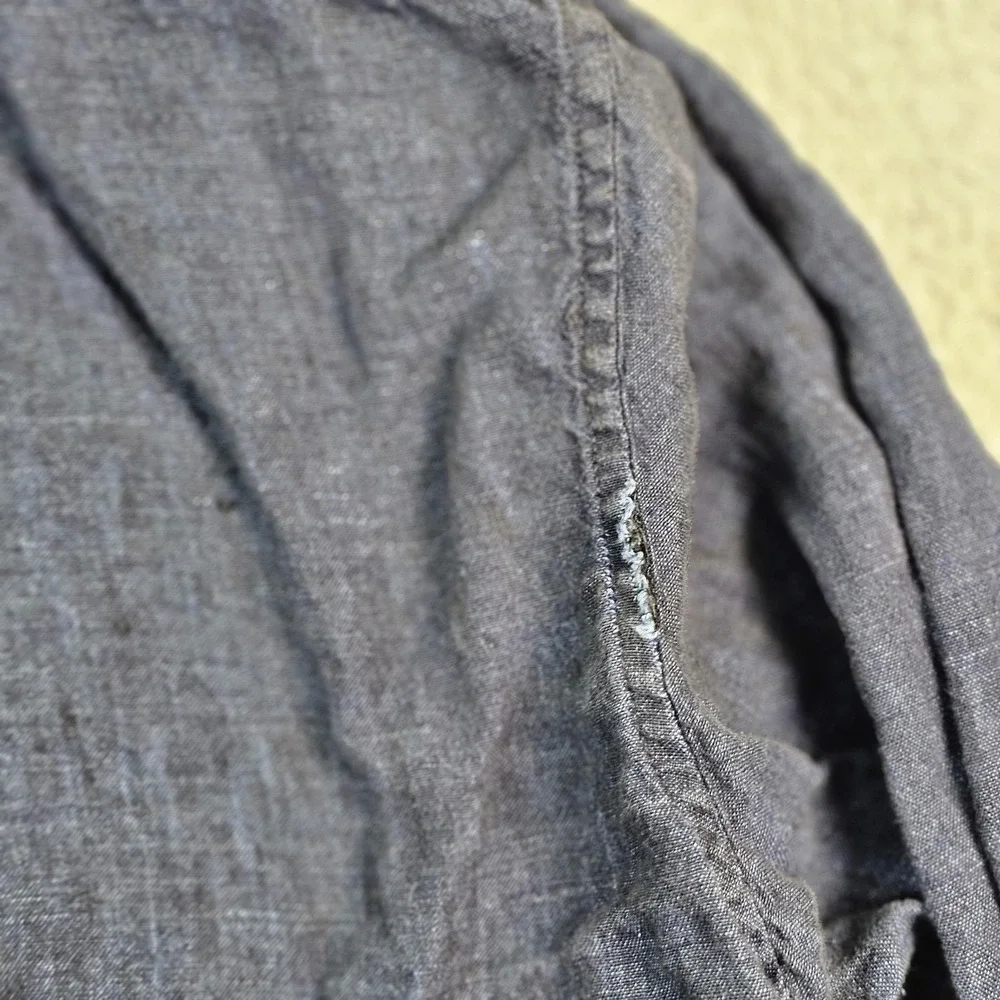 Banana Republic Shirt Mens XL Blue 100% Linen Long Sleeve Button Up‎ Casual